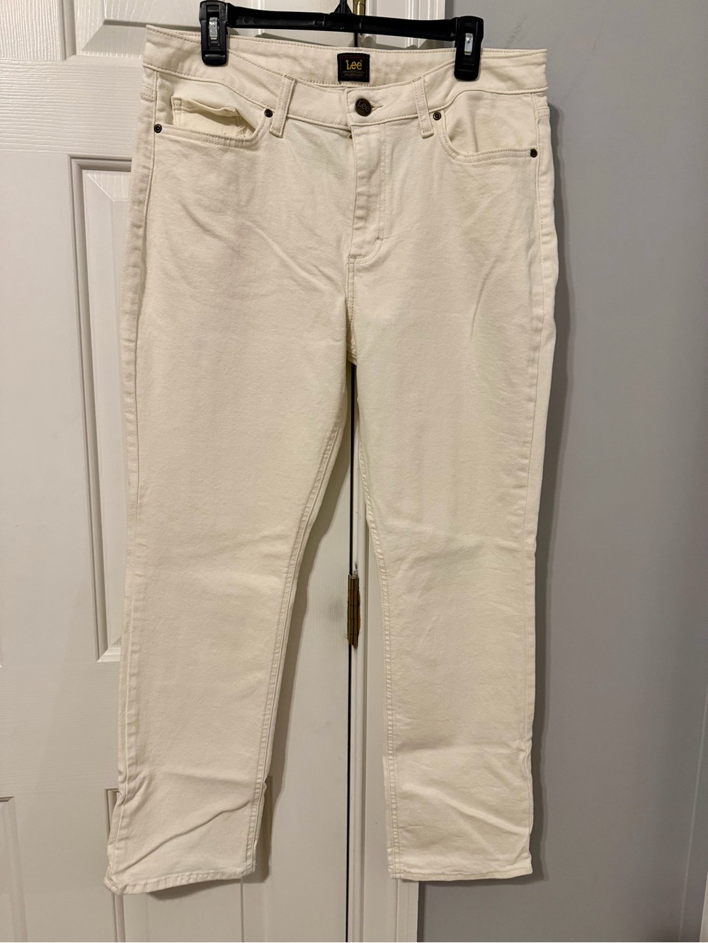Lee Cream Straight-Leg Jeans